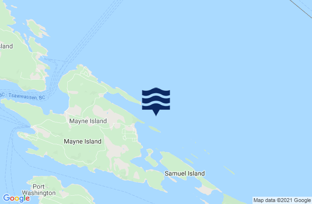 Bennett Bay, Canadaの潮見表地図