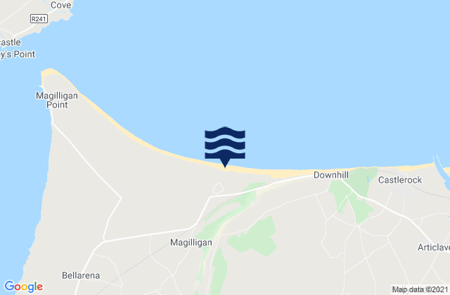 Benone Beach, United Kingdomの潮見表地図