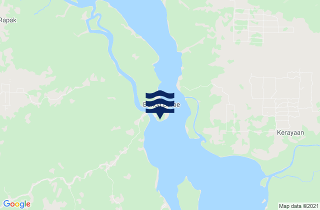 Benua Baru, Indonesiaの潮見表地図