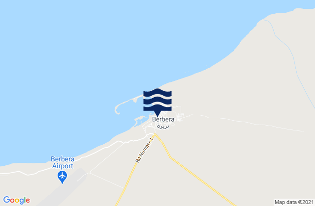 Berbera Gulf of Aden, Somaliaの潮見表地図