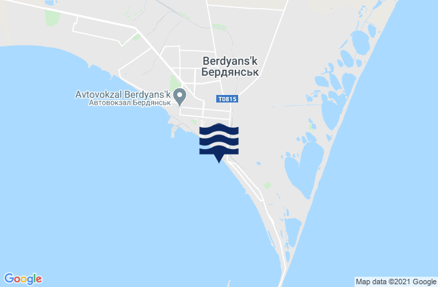Berdyans’k, Ukraineの潮見表地図