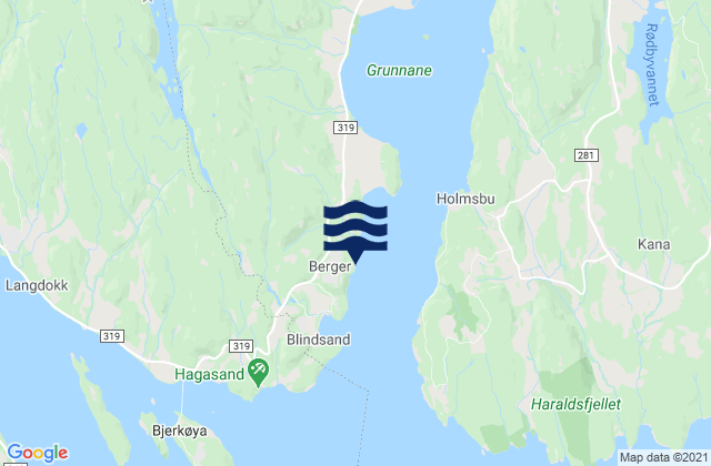 Berger, Norwayの潮見表地図