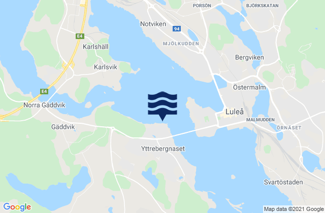 Bergnäset, Swedenの潮見表地図