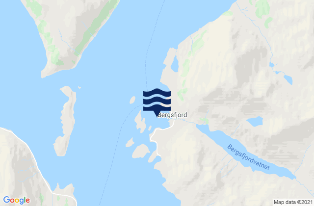 Bergsfjord, Norwayの潮見表地図