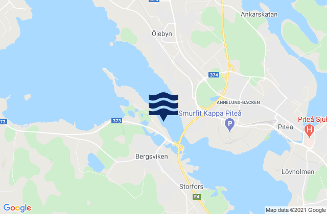 Bergsviken, Swedenの潮見表地図