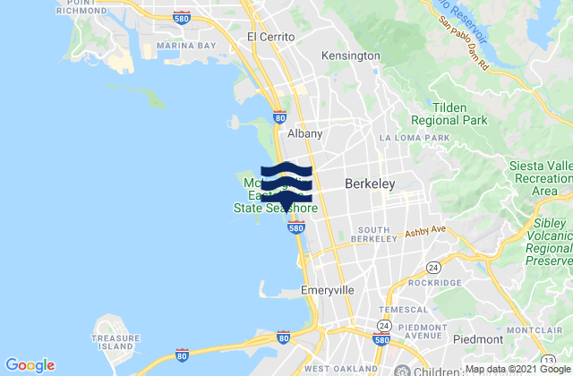 Berkeley, United Statesの潮見表地図
