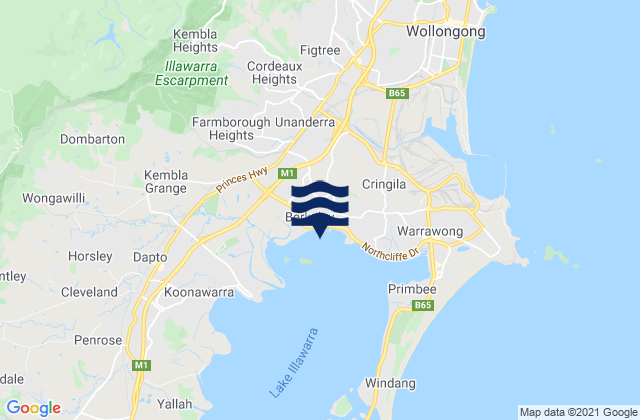 Berkeley, Australiaの潮見表地図