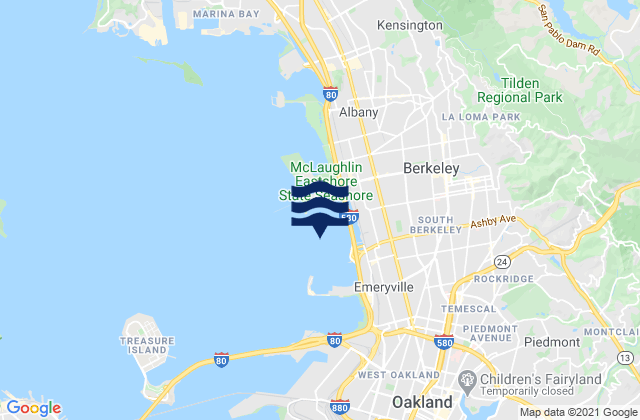 Berkeley Yacht Harbor, United Statesの潮見表地図
