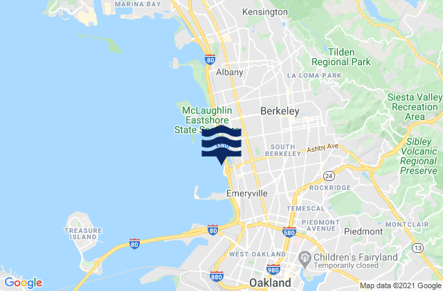 Berkeley Yacht Harbor .9 mi S, United Statesの潮見表地図