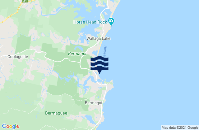 Bermagui, Australiaの潮見表地図