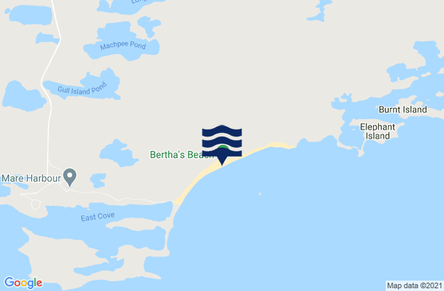 Bertha's Beach, Argentinaの潮見表地図