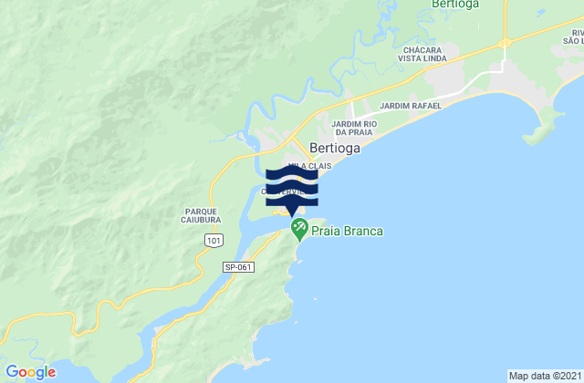 Bertioga, Brazilの潮見表地図
