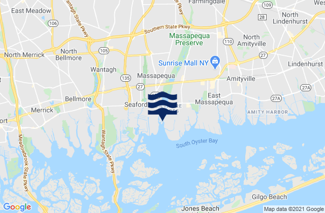 Bethpage, United Statesの潮見表地図
