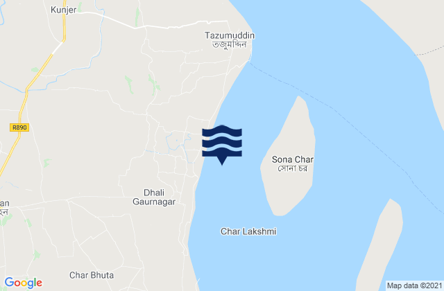 Bhola, Bangladeshの潮見表地図