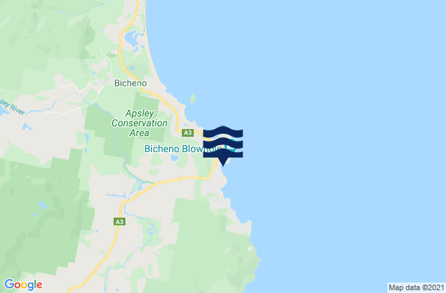 Bicheno, Australiaの潮見表地図