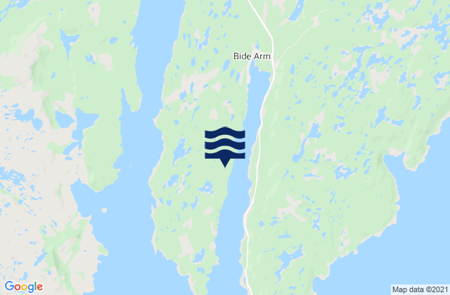 Bide Arm, Canadaの潮見表地図