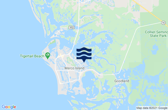 Big Marco Island, United Statesの潮見表地図