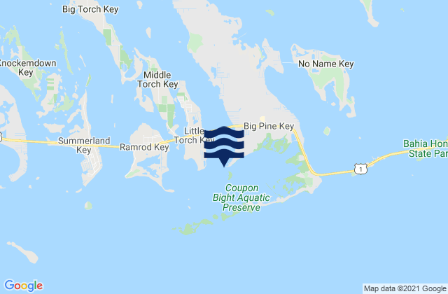 Big Pine Key Newfound Harbor Channel, United Statesの潮見表地図