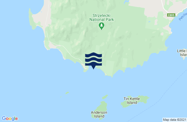 Big River Cove, Australiaの潮見表地図