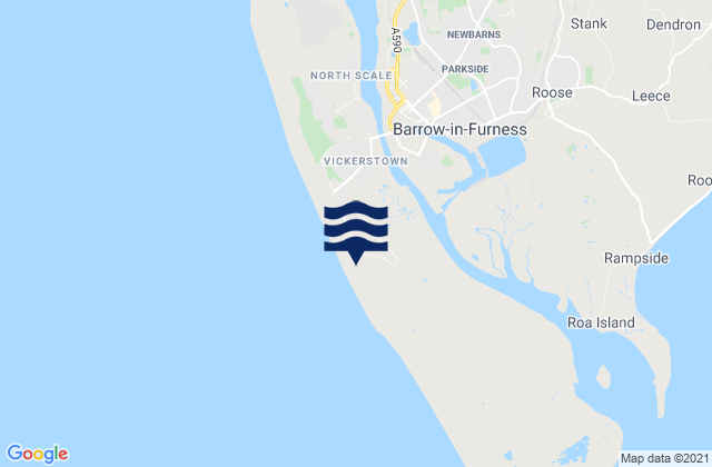 Biggar Bank Beach, United Kingdomの潮見表地図
