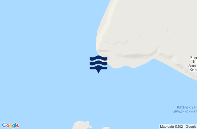 Bik Point Kildin Island, Russiaの潮見表地図