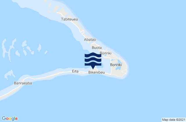 Bikenibeu Village, Kiribatiの潮見表地図