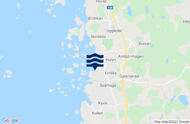 Billdal, Swedenの潮見表地図