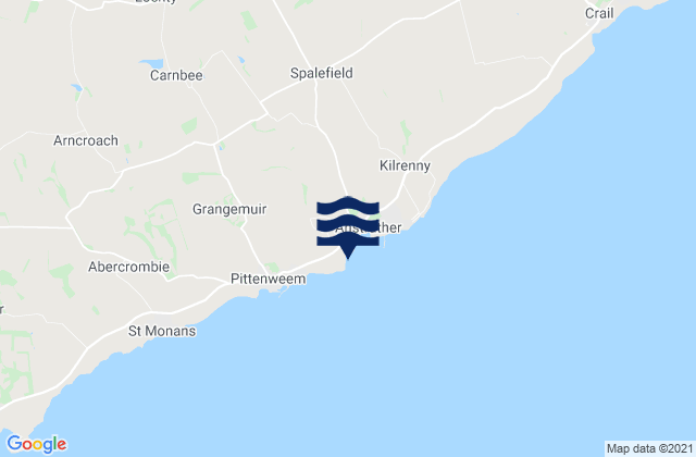 Billow Ness Beach, United Kingdomの潮見表地図