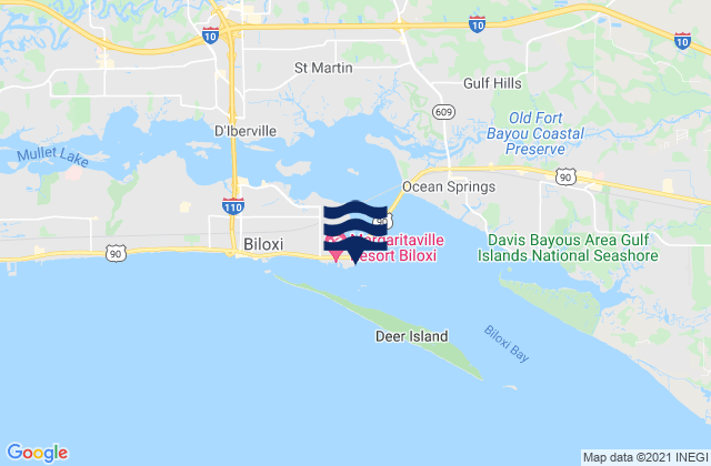 Biloxi (Cadet Point), United Statesの潮見表地図