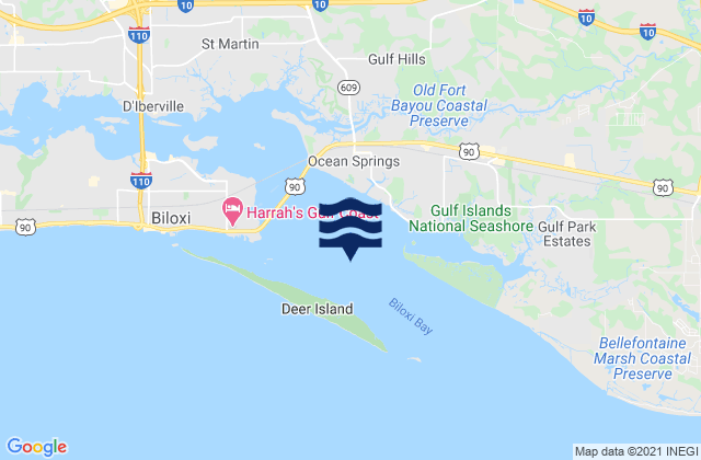 Biloxi Bay, United Statesの潮見表地図