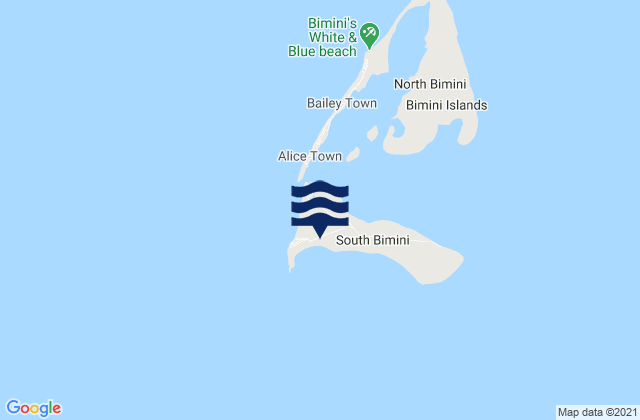 Bimini District, Bahamasの潮見表地図