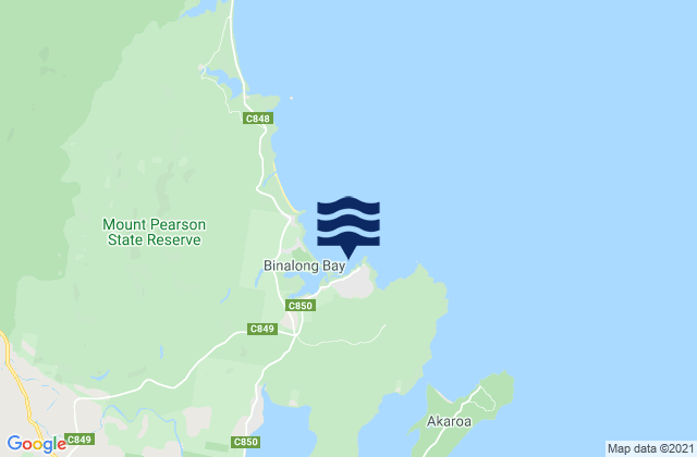 Binalong Bay, Australiaの潮見表地図