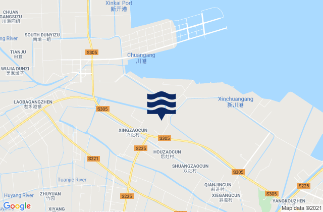 Bingcha, Chinaの潮見表地図