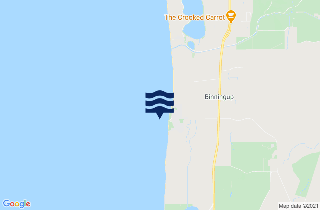 Binningup Beach, Australiaの潮見表地図