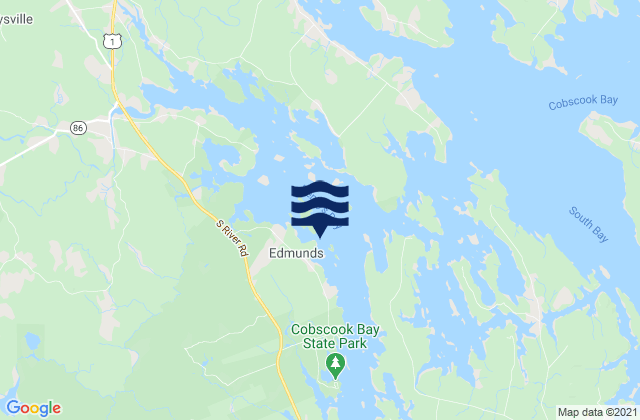 Birch Islands, Canadaの潮見表地図