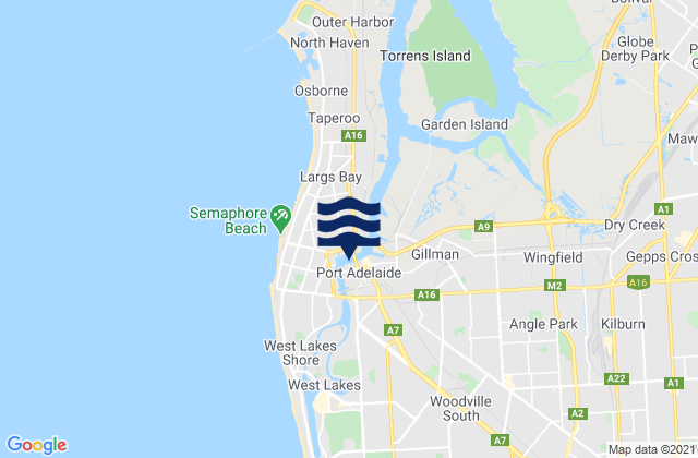 Birkenhead, Australiaの潮見表地図