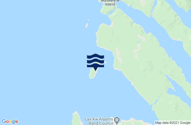 Birnie Island, Canadaの潮見表地図