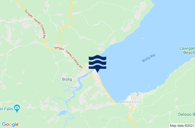 Bislig, Philippinesの潮見表地図