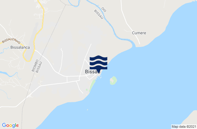 Bissau, Guinea-Bissauの潮見表地図