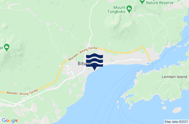 Bitung, Indonesiaの潮見表地図
