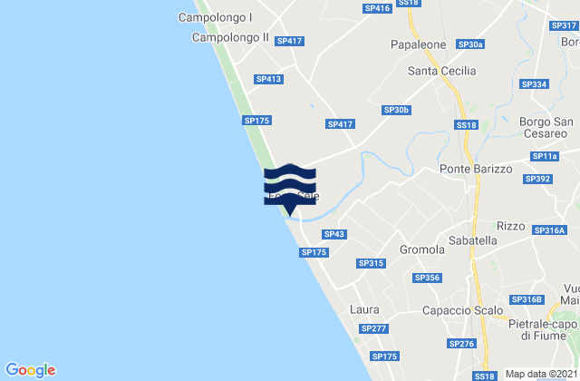 Bivio Santa Cecilia, Italyの潮見表地図