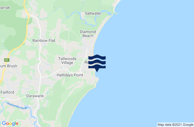 Black Head Beach, Australiaの潮見表地図