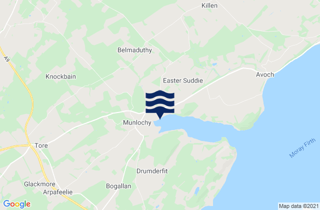 Black Isle, United Kingdomの潮見表地図