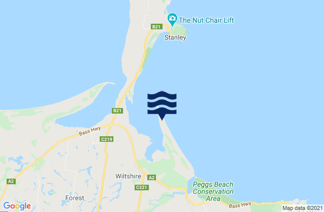 Black River Beach, Australiaの潮見表地図