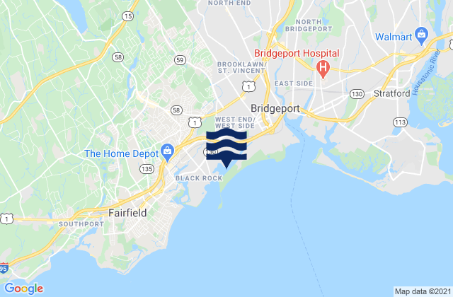 Black Rock Harbor, United Statesの潮見表地図
