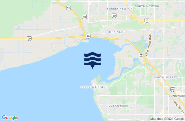 Blackie Spit, Canadaの潮見表地図
