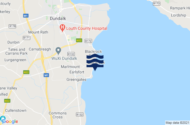 Blackrock, Irelandの潮見表地図