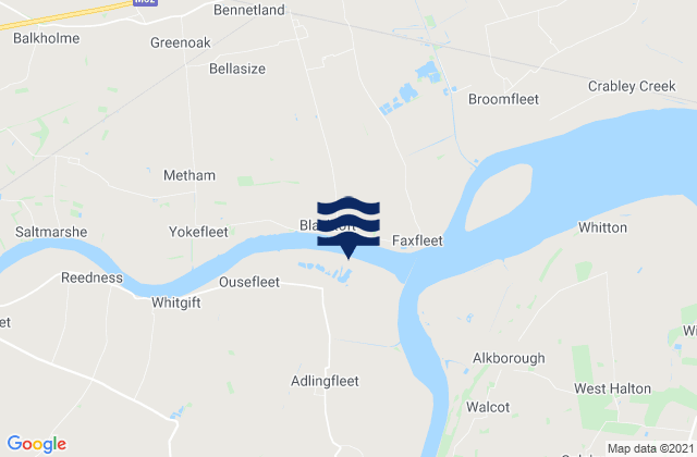 Blacktoft, United Kingdomの潮見表地図