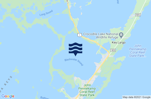 Blackwater Sound, United Statesの潮見表地図