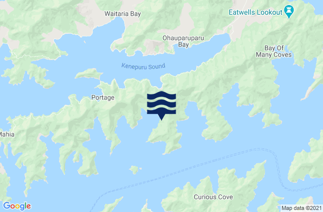Blackwood Bay or Tahuahua Bay, New Zealandの潮見表地図